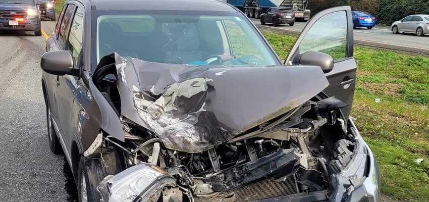 BC truck driver charged, fined after truck's tire falls off and smashes into a SUV